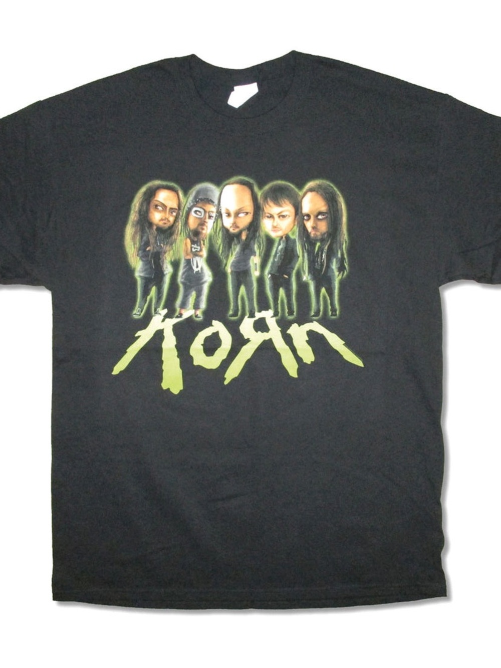 Vintage 2006 KORN Caricature Band Logo Graphic T-Shirt Size XL